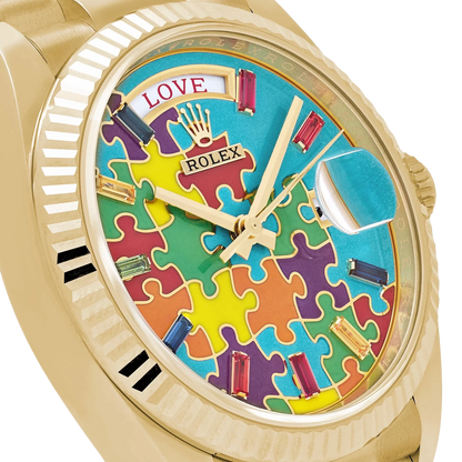 Day-Date 36 128238 'Emoji Puzzle' Yellow Gold